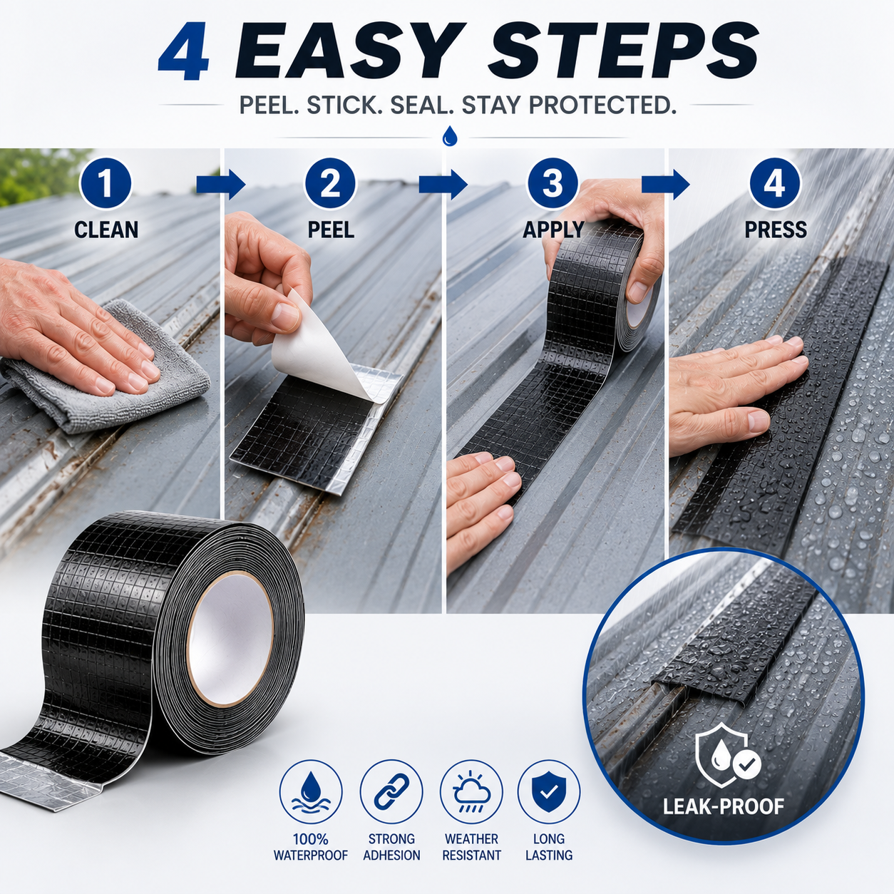 Premium Aluminium Foil Butyl Waterproof Tape