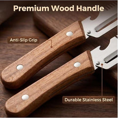 3-in-1 Multifunctional Vegetable Peeler with Wooden Handle