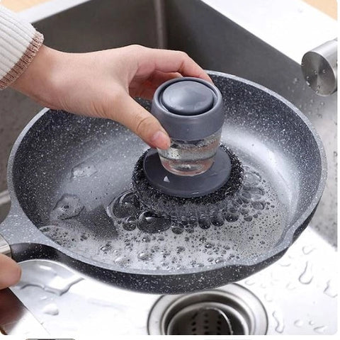 2 In 1 Liquid Soap Dispensing Brush (Pack of 2)