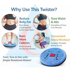 Twist & Slim Waist Twister Disc, Abdominal Exerciser, Body Toner, Fat Burner