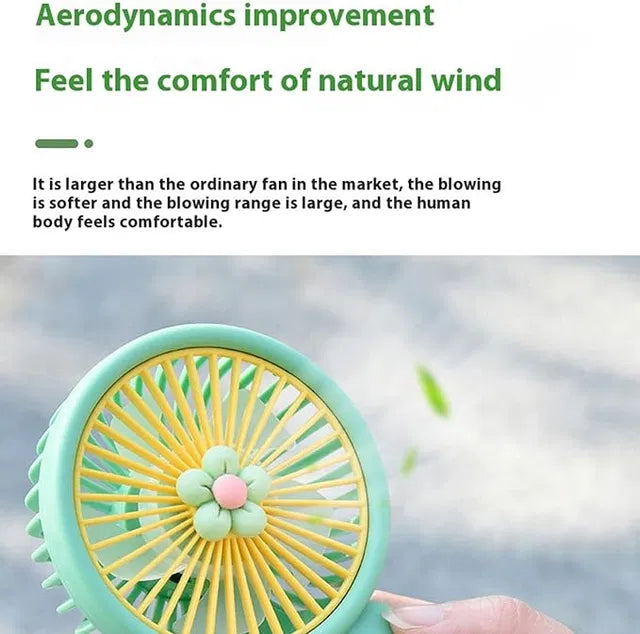 Portable Handheld Fan - Ultra Quiet Little Flower Handheld Fan