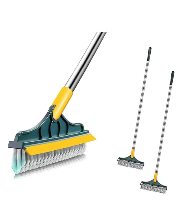 2 in 1 Floor Scrub Cleaning Brush Wiper